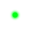 A glowing green circle